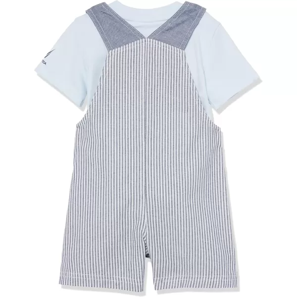 imageNautica boys 2 Piece Shortall SetStripe  Blue