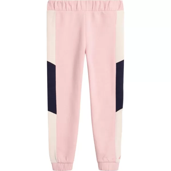 imageNautica Girls Logo Sweatpants Fleece Joggers with Ribbed Cuffs ampamp Functional Side PocketsCoral Blush