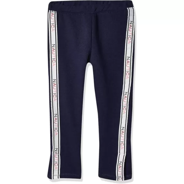 imageNautica Girls Logo Sweatpants Fleece Joggers with Ribbed Cuffs ampamp Functional Side PocketsNavy 5003