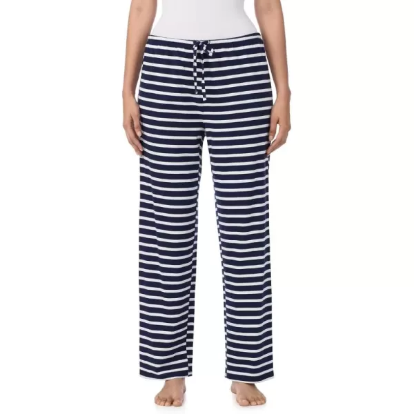 imageNautica Womens Sleep Pants  Long Length Breathable Pajama Bottoms  Cotton Knit Jersey Sleepwear and LoungewearNavy Stripe