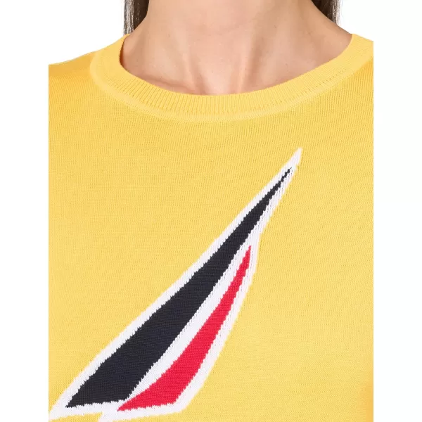 imageNautica Womens Pullover Long Sleeve Crewneck SweaterDaffodil Multi