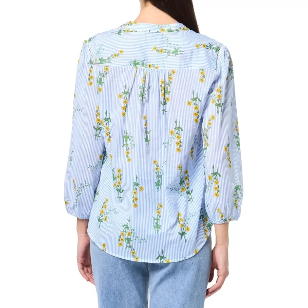 imageNautica Womens Tunic Long Sleeve Popover ShirtDaffodil Multi