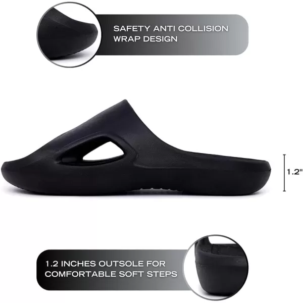 imageNautica Mens Athletic Slides Sport Shower Sandals for Indoor ampamp Outdoor  Lightweight Durable and ComfortableBlack