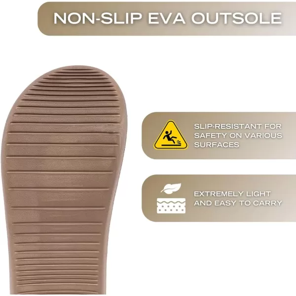 imageNautica Mens Athletic Slides Sport Shower Sandals for Indoor ampamp Outdoor  Lightweight Durable and ComfortableDark Tan
