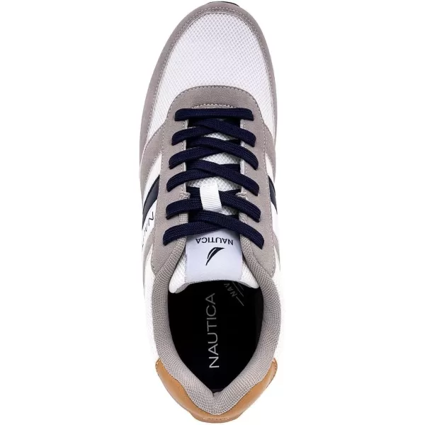 imageNautica Mens Casual LaceUp Fashion Sneakers Oxford Comfortable Walking ShoeGrey Navy Tanoutfall 3