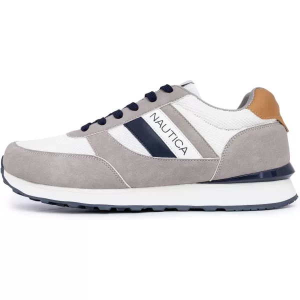 imageNautica Mens Casual LaceUp Fashion Sneakers Oxford Comfortable Walking ShoeGrey Navy Tanoutfall 3