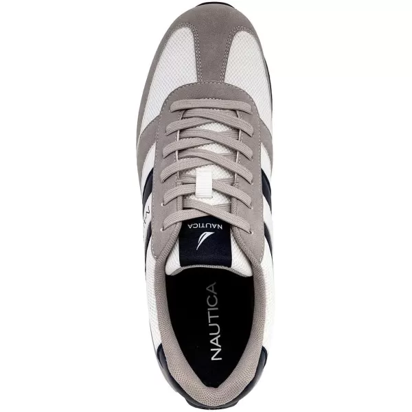 imageNautica Mens Casual LaceUp Fashion Sneakers Oxford Comfortable Walking ShoeGrey White Navykelvin