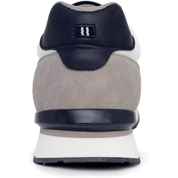imageNautica Mens Casual LaceUp Fashion Sneakers Oxford Comfortable Walking ShoeGrey White Navykelvin