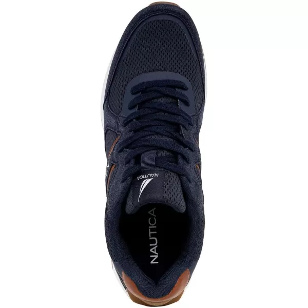 imageNautica Mens Casual LaceUp Fashion Sneakers Oxford Comfortable Walking ShoeNavy Tan