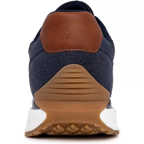 imageNautica Mens Casual LaceUp Fashion Sneakers Oxford Comfortable Walking ShoeNavy Tan