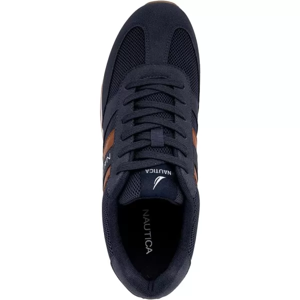 imageNautica Mens Casual LaceUp Fashion Sneakers Oxford Comfortable Walking ShoeNavy Tankelvin