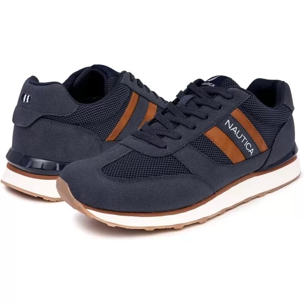 imageNautica Mens Casual LaceUp Fashion Sneakers Oxford Comfortable Walking ShoeNavy Tankelvin