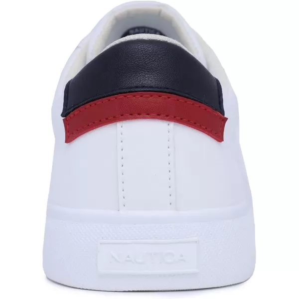 imageNautica Mens Casual Shoe Classic LaceUp Low Top Loafer Fashion Sneaker  in Medium ampamp Wide Width SizesAlos White