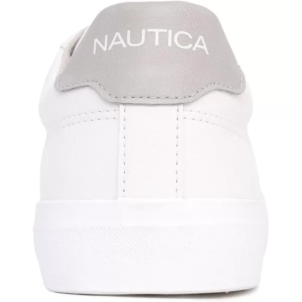imageNautica Mens Casual Shoe Classic LaceUp Low Top Loafer Fashion Sneaker  in Medium ampamp Wide Width SizesWhite Mono