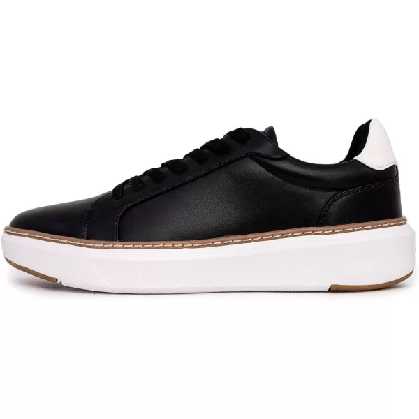 imageNautica Mens Classic LaceUp Low Top Fashion Sneaker Loafer  Stylish and Comfortable Casual ShoeBlackdonley