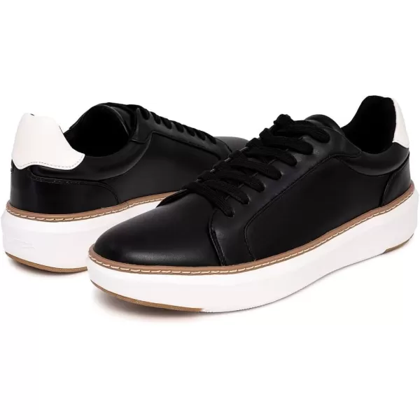 imageNautica Mens Classic LaceUp Low Top Fashion Sneaker Loafer  Stylish and Comfortable Casual ShoeBlackdonley