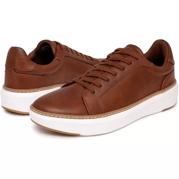 imageNautica Mens Classic LaceUp Low Top Fashion Sneaker Loafer  Stylish and Comfortable Casual ShoeCognacdonley