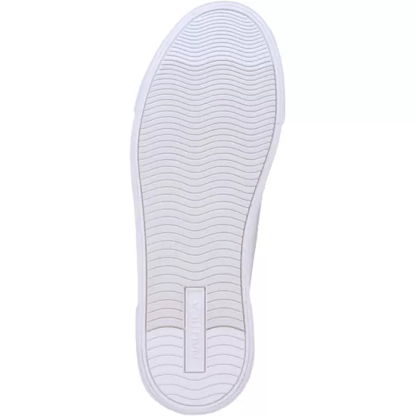 imageNautica Mens Classic LaceUp Low Top Fashion Sneaker Loafer  Stylish and Comfortable Casual ShoeWhite Navycolpa X