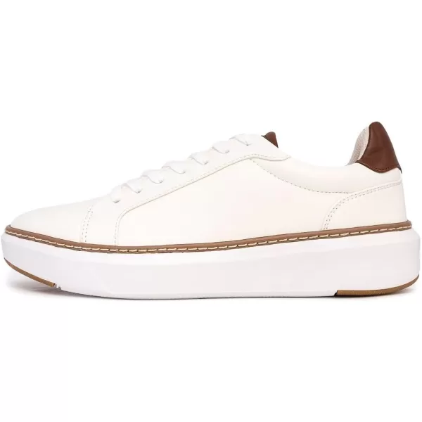 imageNautica Mens Classic LaceUp Low Top Fashion Sneaker Loafer  Stylish and Comfortable Casual ShoeWhite Tandonley
