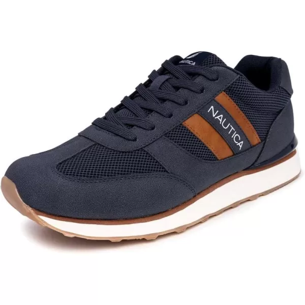 imageNautica Mens Casual LaceUp Fashion Sneakers Oxford Comfortable Walking ShoeNavy Tankelvin