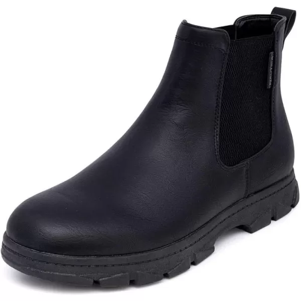 imageNautica Mens Chelsea Boot SlipOn Dress Ankle Shoe Chukka Desert BootsWuzerBlack Smooth