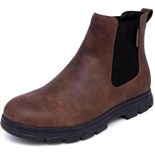 imageNautica Mens Chelsea Boot SlipOn Dress Ankle Shoe Chukka Desert BootsWuzerBrown Smooth