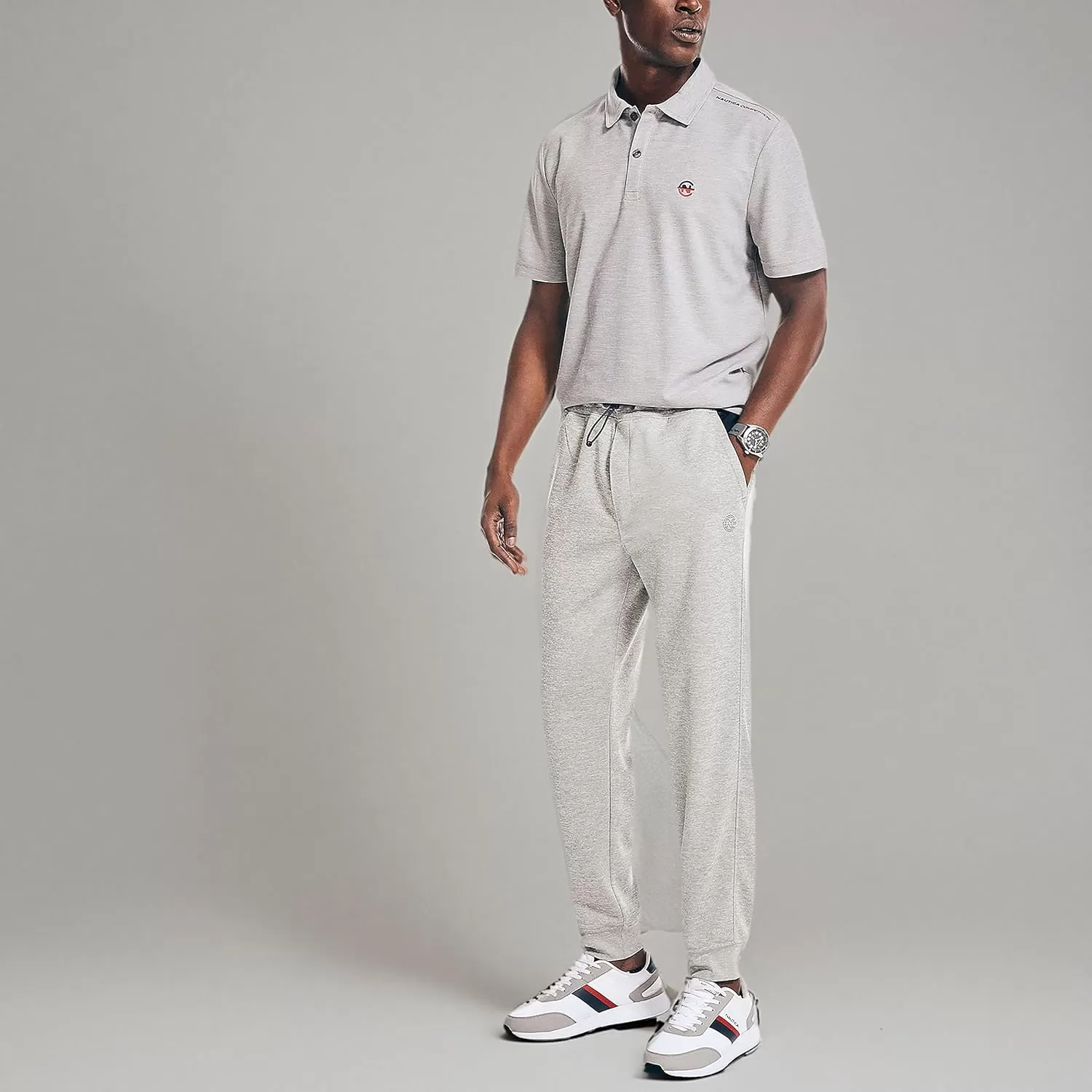imageNautica Mens Competition Sustainably Crafted Performance Jogger PantGrey Heather