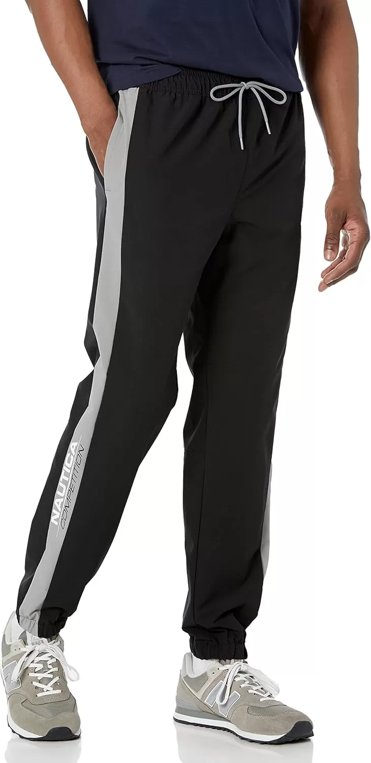 imageNautica Mens Competition Sustainably Crafted Performance Jogger PantTrue Black Grey