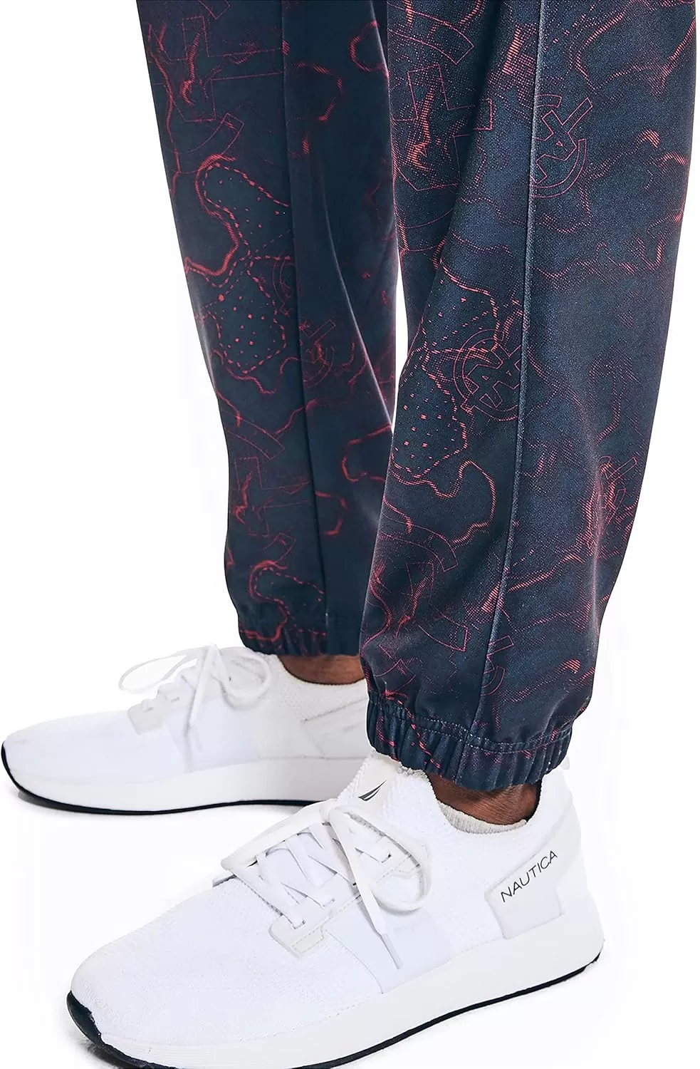 imageNautica Mens Competition Sustainably Crafted Printed Jogger PantNavy