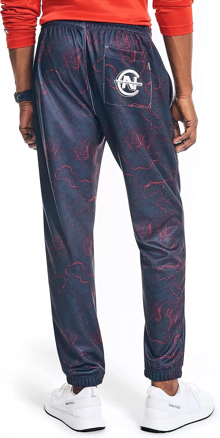 imageNautica Mens Competition Sustainably Crafted Printed Jogger PantNavy