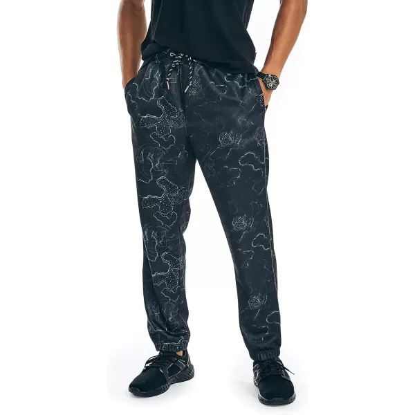 imageNautica Mens Competition Sustainably Crafted Printed Jogger PantTrue Black