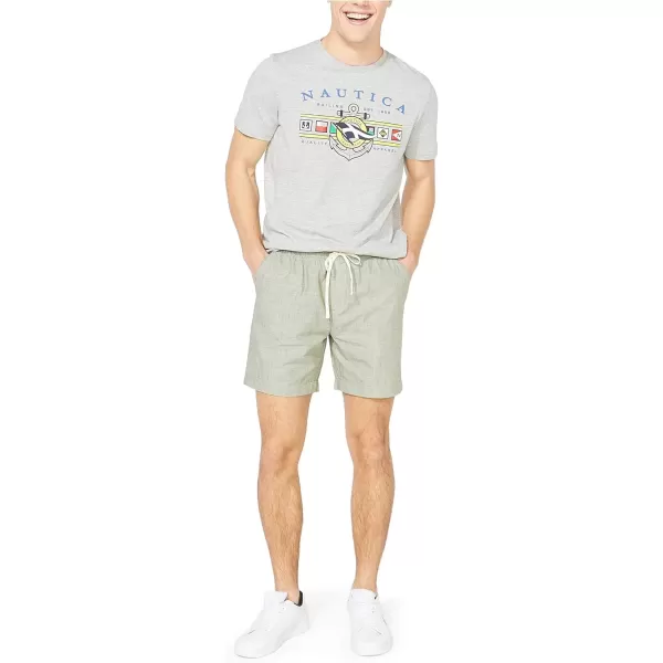 imageNautica Mens 7quot Classic Fit Boardwalk ShortsHillside Olive