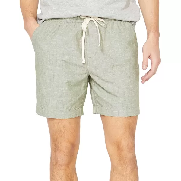 imageNautica Mens 7quot Classic Fit Boardwalk ShortsHillside Olive