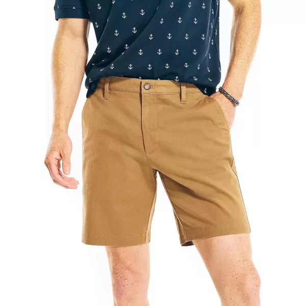 imageNautica Mens 85quot Deck ShortOyster Brown