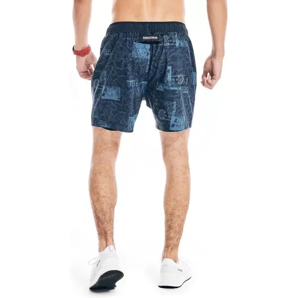 imageNautica Mens Competition Sustainably Crafted 6quot Performance ShortNavy Multi