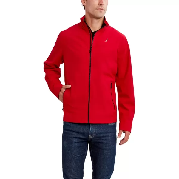 imageNautica Mens Casual Lightweight Full Zip WindbreakerWeather Resistant Golf Jacket SXXLRed