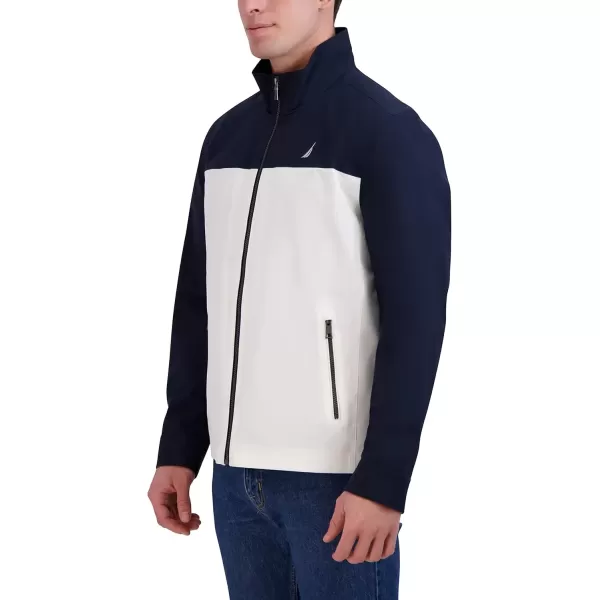 imageNautica Mens Casual Lightweight Full Zip WindbreakerWeather Resistant Golf Jacket SXXLWhite Navy