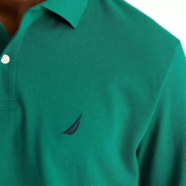 imageNautica Mens Classic Fit LongSleeve Deck PoloGreenleaf