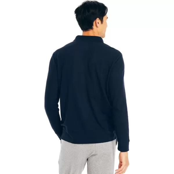 imageNautica Mens Classic Fit LongSleeve Deck PoloNavy Seas