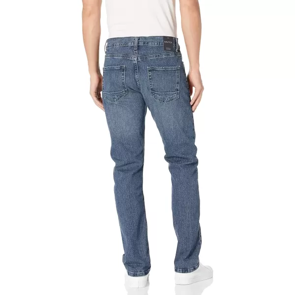 imageNautica Mens Straight Fit Stretch Denim JeansGulf Stream Wash1