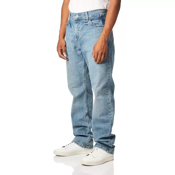 imageNautica Mens Straight Fit Stretch Denim JeansLight Tidewater Wash