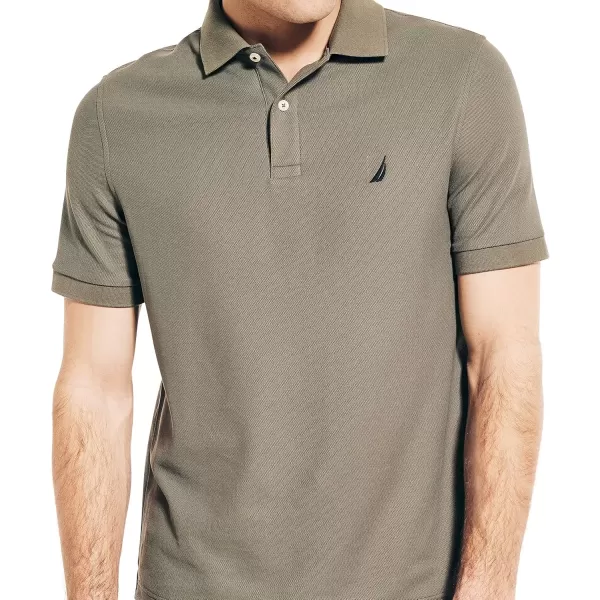 imageNautica Mens Sustainably Crafted Classic Fit Deck PoloHillside Olive