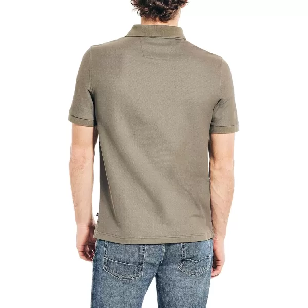 imageNautica Mens Sustainably Crafted Classic Fit Deck PoloHillside Olive