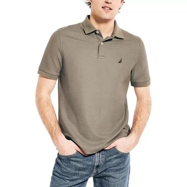 imageNautica Mens Sustainably Crafted Classic Fit Deck PoloHillside Olive
