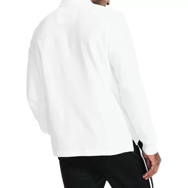 imageNautica Mens Sustainably Crafted Classic Fit LongSleeve Deck PoloBright White