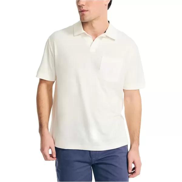 imageNautica Mens Sustainably Crafted Classic Fit PoloSail White