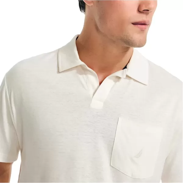 imageNautica Mens Sustainably Crafted Classic Fit PoloSail White