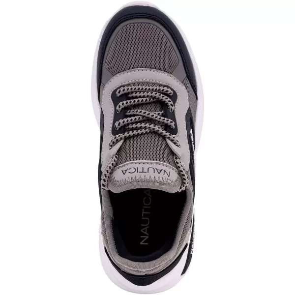 imageNautica Kids Athletic SlipOn Sneakers  Comfortable Bungee Running Shoes for Boys and Girls  Stylish and Supportive Footwear for Active Kids Big KidLittle KidToddlerGrey Navysanford
