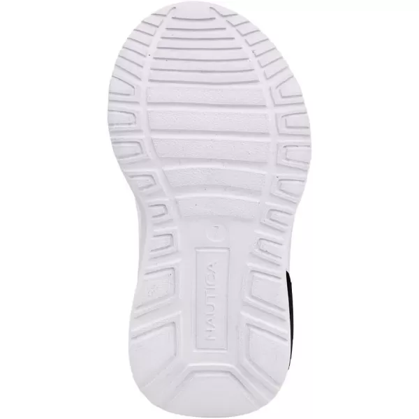 imageNautica Kids Athletic SlipOn Sneakers  Comfortable Bungee Running Shoes for Boys and Girls  Stylish and Supportive Footwear for Active Kids Big KidLittle KidToddlerBlack Whitemolded