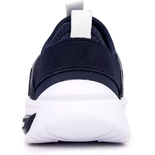 imageNautica Kids Athletic SlipOn Sneakers  Comfortable Bungee Running Shoes for Boys and Girls  Stylish and Supportive Footwear for Active Kids Big KidLittle KidToddlerNavy Whitesplash